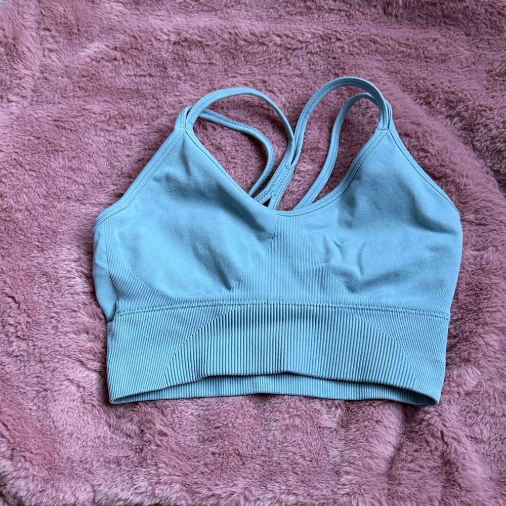 Sky Blue Sports Bra